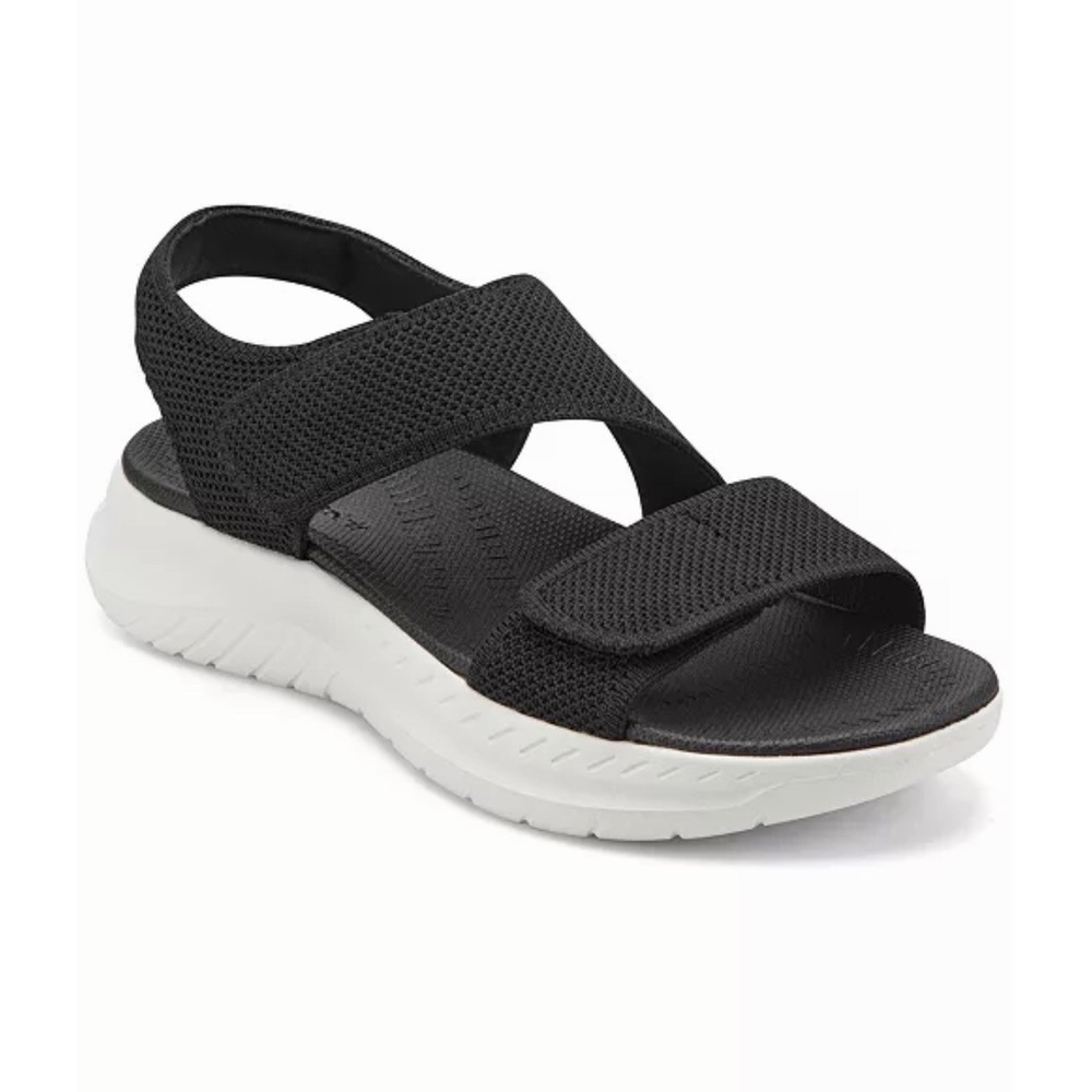 Easy Spirit Size-10M Womens Dreda Black Adjustable Band Sandals Slingback